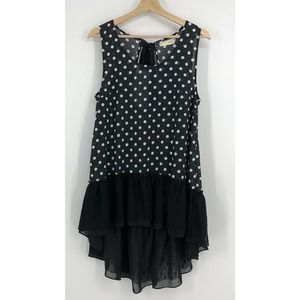 A'reve Anthro Polka Dot Dress Sleeveless Sheer M